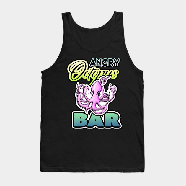 Angry Octopus Bar Tank Top by PeggyNovak